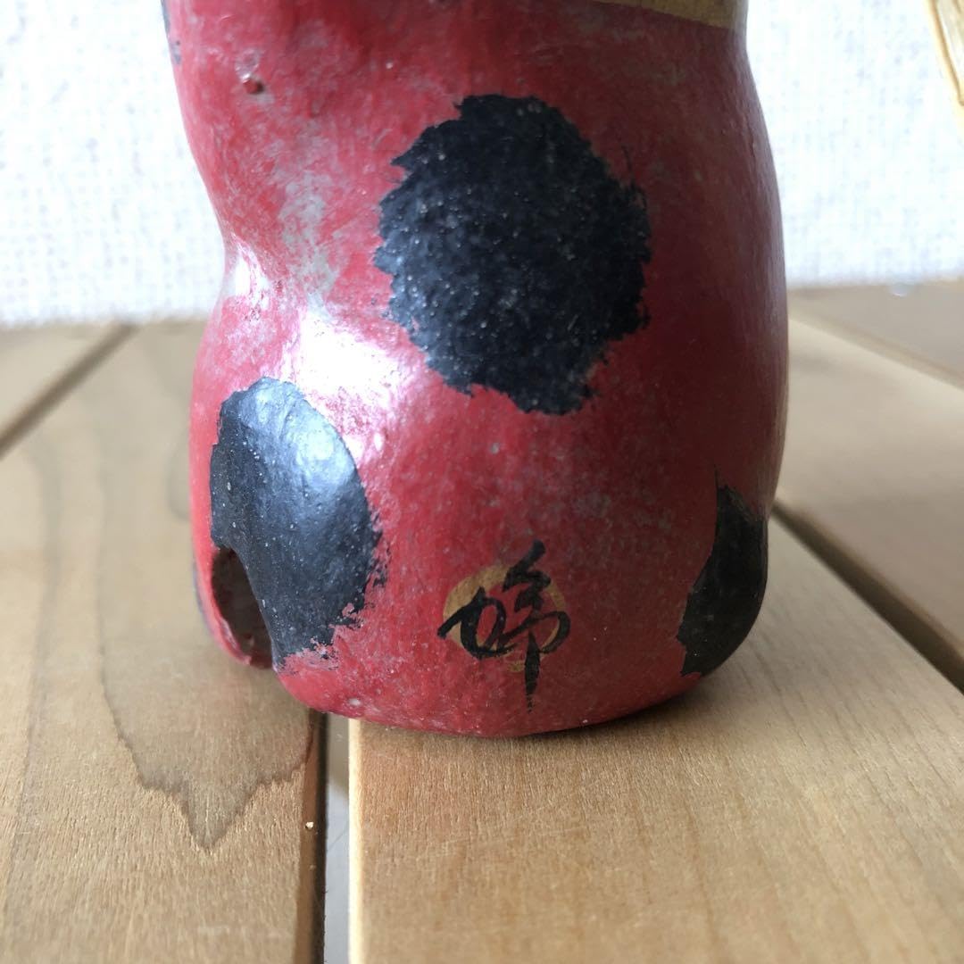 Amazon.co.jp: 作家物 蝉丸 招き猫 赤猫 土鈴 置物 : ホーム＆キッチン